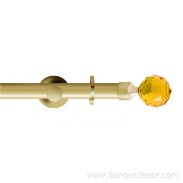 Yellow color Crystal Head Curtain Rod